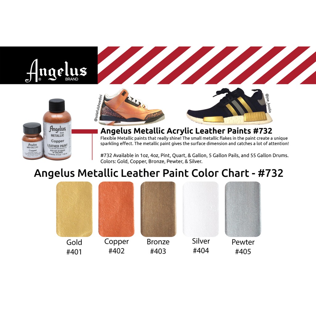 Bảng màu Angelus Leather Paint Metallic
