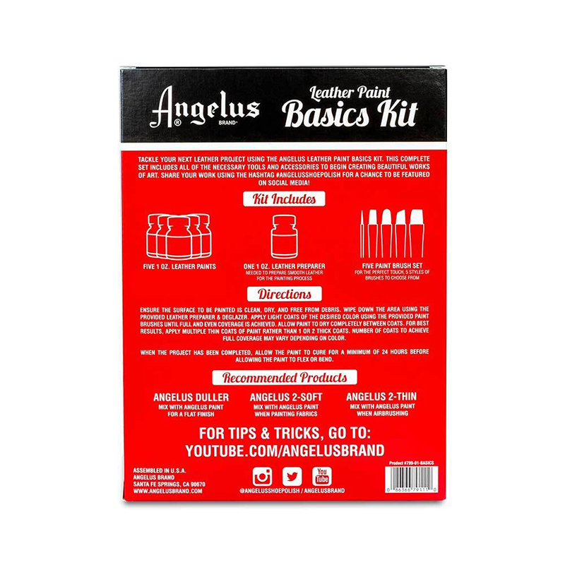 Bộ sản phẩm Angelus Leather Paint Basics Kit cho người mới bắt đầu Custom (1)
