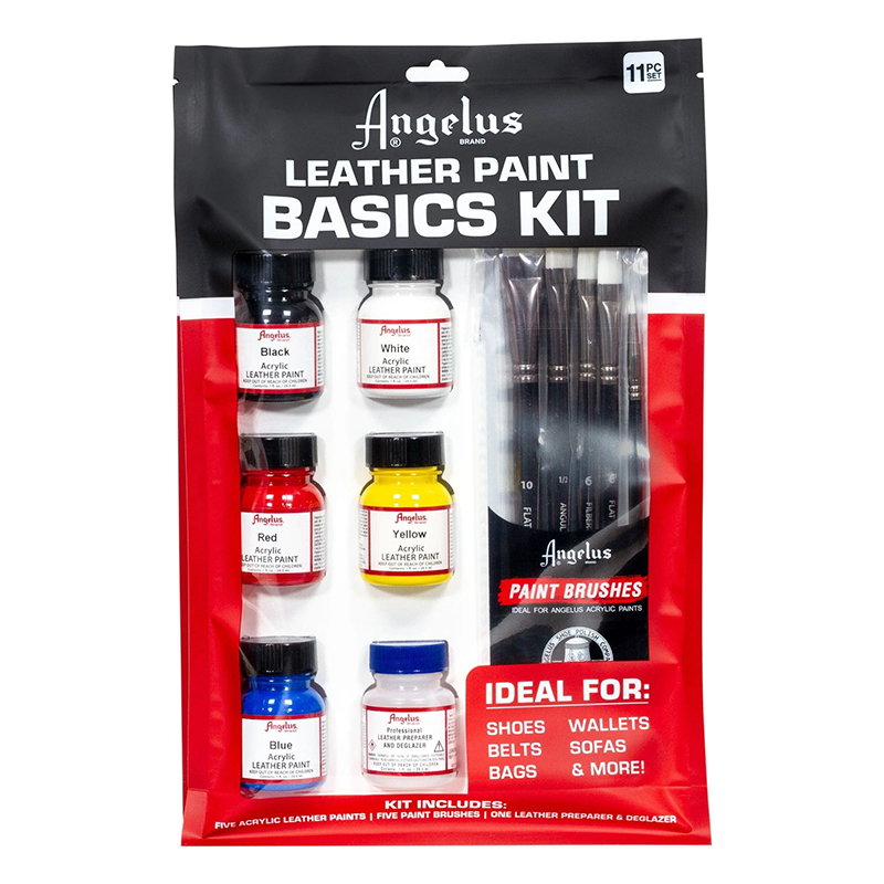 Bộ sản phẩm Angelus Leather Paint Basics Kit - 11PC
