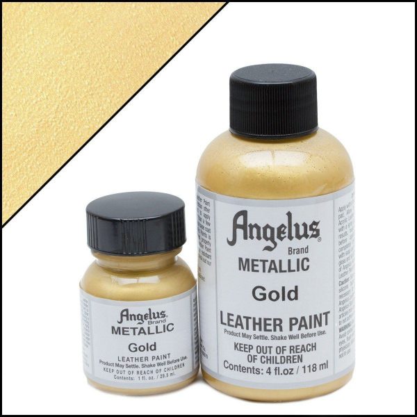 Màu vẽ da, vải Angelus Leather Paint (Metallic) Gold 072