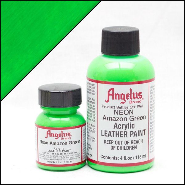 Màu Vẽ Da, Vải Angelus Leather Paint (Neon) Amazone Green 125